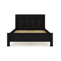 Manhattan Comfort 106GMC2 Gramercy Queen-size Modern Bedframe with Headboard in Black